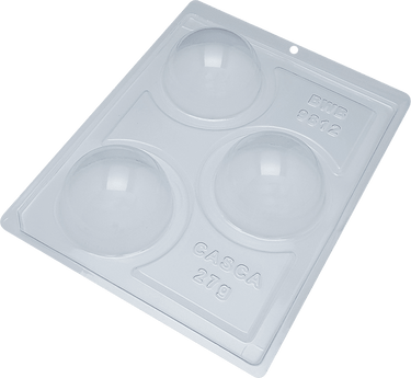 70mm Sphere 3-Part Chocolate Mold (BWB) for Hot Cocoa Bombs (BWB) - ViaCheff.com